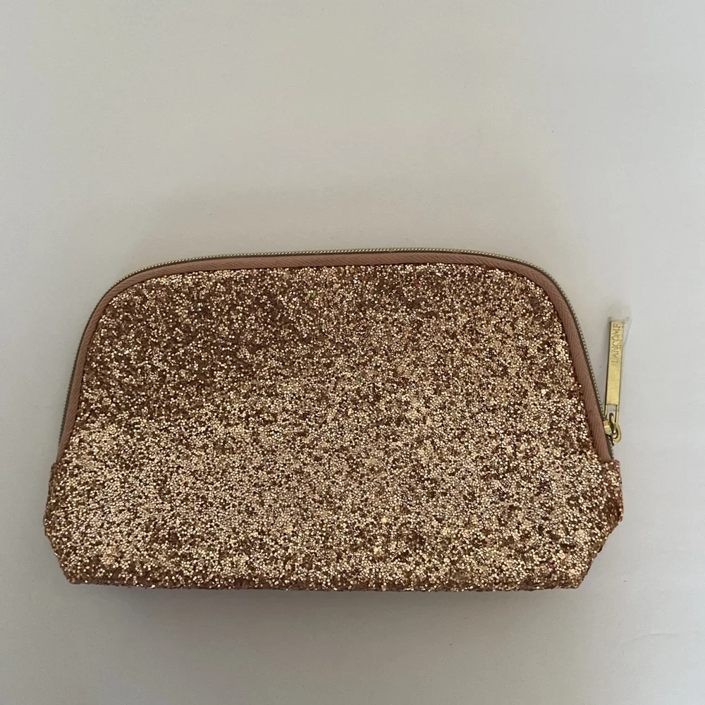 Lancôme NWOT Gold Glitter Makeup Bag